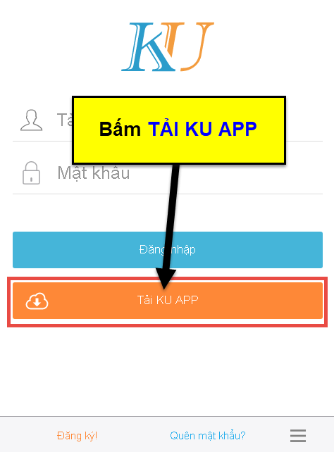 Ấn nút tải Ku App