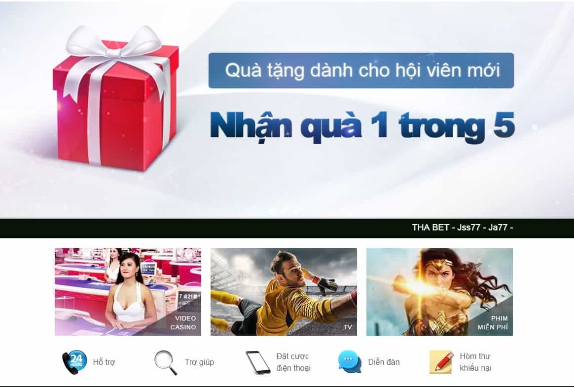 Quà tặng hấp dẫn cho hội viên mới khi đăng kí THA Bet